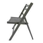 Sedia pieghevole in legno con doghe per eventi speciali - Grigia, set da 4, SEDIA PIEGHEVOLE, STILE PIEGHEVOLE