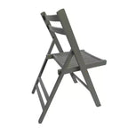 Sedia pieghevole in legno con doghe per eventi speciali - Grigia, set da 4, SEDIA PIEGHEVOLE, STILE PIEGHEVOLE