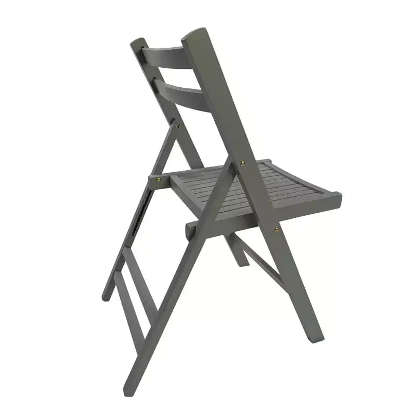 Sedia pieghevole in legno con doghe per eventi speciali - Grigia, set da 4, SEDIA PIEGHEVOLE, STILE PIEGHEVOLE