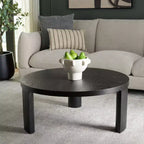 Gaby Round Coffee Table - COF2319A - Black - Safavieh