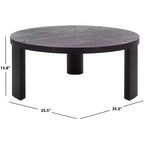 Gaby Round Coffee Table - COF2319A - Black - Safavieh