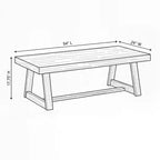 Classic Rectangular Coffee Table (54in x 24in / 1371mm x 609mm)