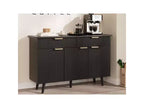 Credenza a buffet da 47 pollici, credenza da dispensa con cassetti e ripiani regolabili, mobile in legno/tavolino da caffè per cucina, soggiorno, sala da pranzo