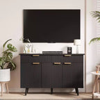 Credenza a buffet da 47 pollici, credenza da dispensa con cassetti e ripiani regolabili, mobile in legno/tavolino da caffè per cucina, soggiorno, sala da pranzo