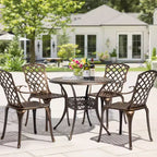 Karl Home | Set di sedie da pranzo per patio in bronzo e alluminio (2 pezzi)