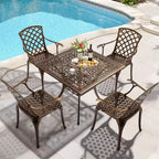 Karl Home | Set di sedie da pranzo per patio in bronzo e alluminio (2 pezzi)