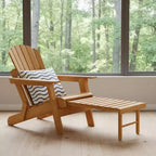 Sedia Adirondack da esterno Okak Oversize in legno con design pieghevole, sedia a sdraio da esterno con braccioli ampi, sedia da patio per giardino
