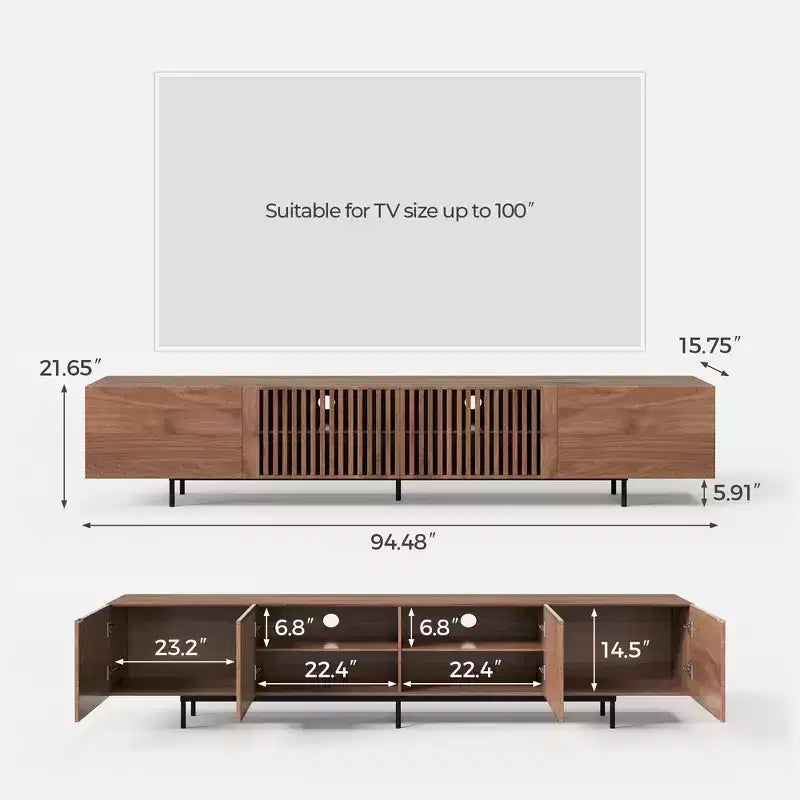 Mobile TV moderno Luck Live 94,48 e consolle multimediale e centri di intrattenimento con ampio spazio di archiviazione