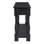 Long Narrow Console Table with Storage, Retro Wood Entryway Table with 3 Drawers and Bottom Shelf, Wood Side Table for Living Room and Hallway