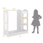 Costway Kids Dress up Storage Hanging Armoire Dresser Costume Closet w/ Mirror Shelves