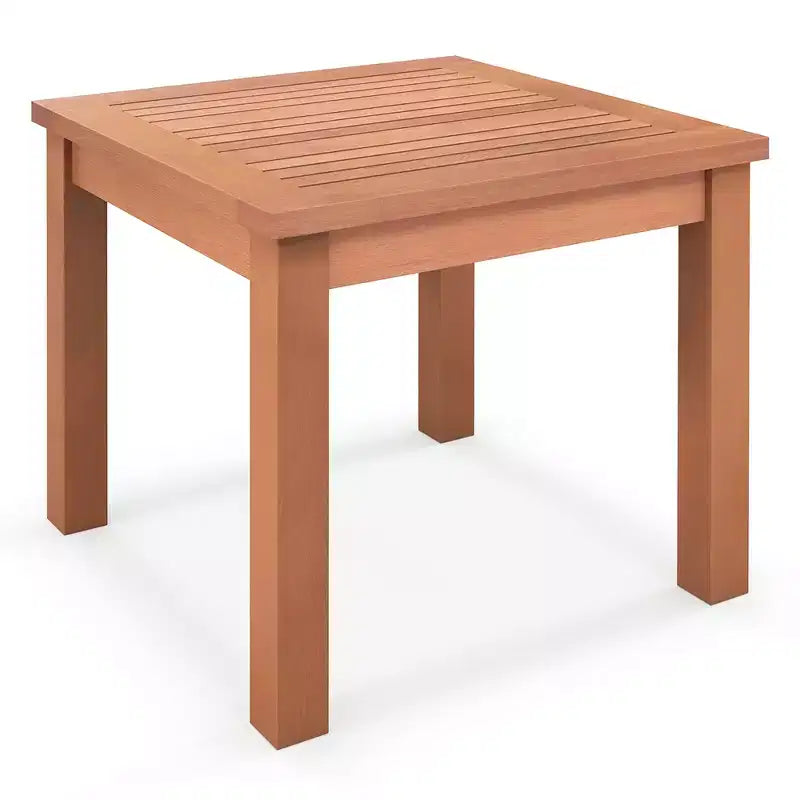 Costway Outdoor Adirondack Side Table 18 Square End Table w/ Slatted Tabletop