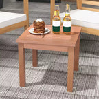 Costway Outdoor Adirondack Side Table 18 Square End Table w/ Slatted Tabletop