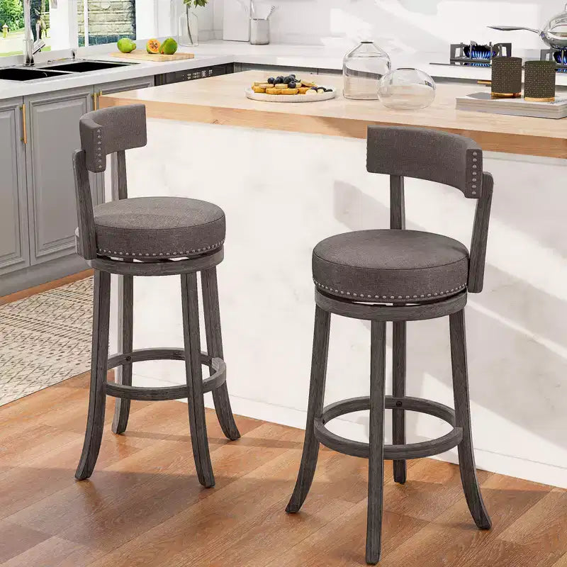 Costway, set di 4 sedie da bar con altezza 78 cm, con sedile girevole a 360° e seduta ammortizzata