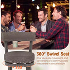 Costway, set di 4 sedie da bar con altezza 78 cm, con sedile girevole a 360° e seduta ammortizzata