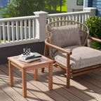 Costway 2PCS Outdoor Adirondack Side Table 18 Square End Table w/ Slatted Tabletop