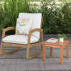Costway 2PCS Outdoor Adirondack Side Table 18 Square End Table w/ Slatted Tabletop