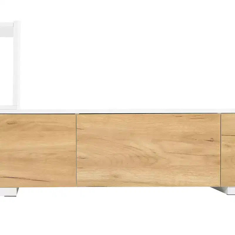 Extendable TV Stand with Bookshelves for 110 TV, Adjustable Entertainment Center with Storage Cabinets, Sliding Tabletop Media Console