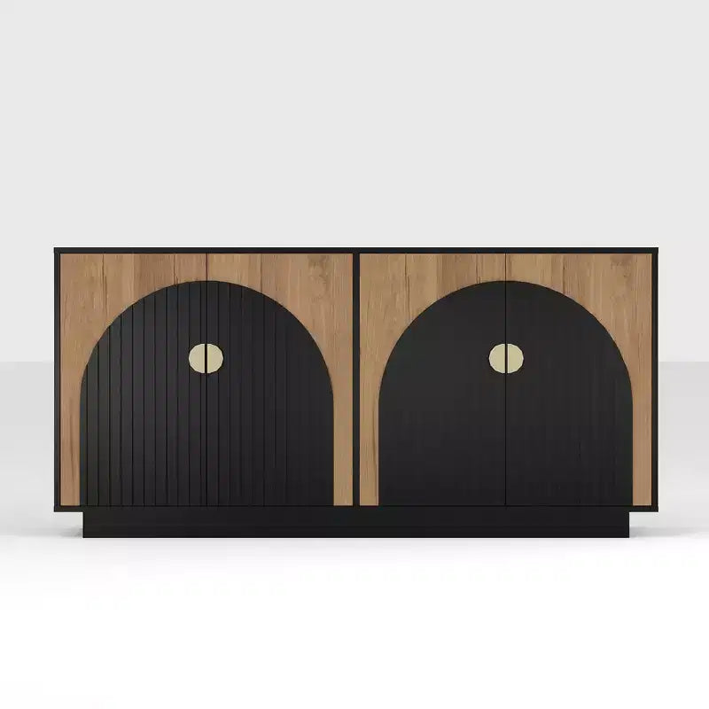 63 Modern Farmhouse Sideboard Buffet Cabinet with Storage and Fluted Doors - Storage Sideboard for Dining Room, Coffee Bar & Wine Bar Console Table