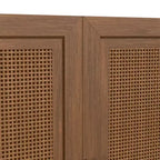 PexFix Credenza Modulare con Ante, Mobile Buffet da Fattoria con Pannelli in Rattan per Soggiorno Cucina Sala da Pranzo Ingresso