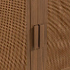PexFix Credenza Modulare con Ante, Mobile Buffet da Fattoria con Pannelli in Rattan per Soggiorno Cucina Sala da Pranzo Ingresso