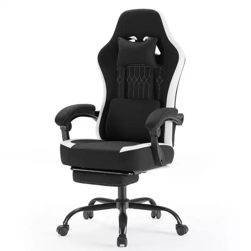 TUYOHW Ergonomic Office Chair with Pocket Spring Seat,300LB Capacity Gaming Chair with Adjustable Lumbar Pillow & Footrest for Adult,Student