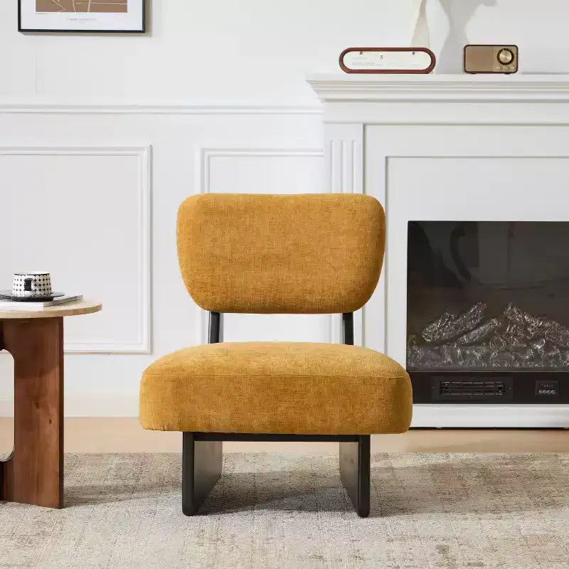 Okak Set di 2 Sedie Moderne Imbottite con Base in Legno Finitura Noce, Poltrona Lounge Mid-Century per Soggiorno, Camera da Letto