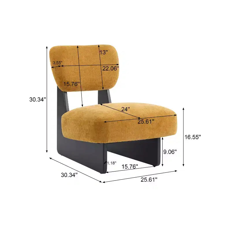 Okak Set di 2 Sedie Moderne Imbottite con Base in Legno Finitura Noce, Poltrona Lounge Mid-Century per Soggiorno, Camera da Letto