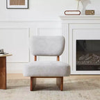 Okak Set di 2 Sedie Moderne Imbottite con Base in Legno Finitura Noce, Poltrona Lounge Mid-Century per Soggiorno, Camera da Letto