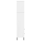 vidaXL Libreria con 2 cassetti, mobile contenitore OSLO, in legno massello - Marrone