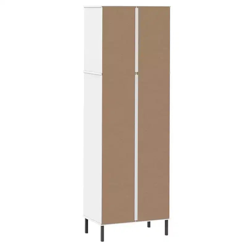 vidaXL Libreria con 2 cassetti, mobile contenitore OSLO, in legno massello - Marrone