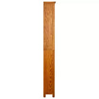 vidaXL Narrow Bookcase Solid Wood Oak Wooden Book Shelf Organizer Multi Sizes