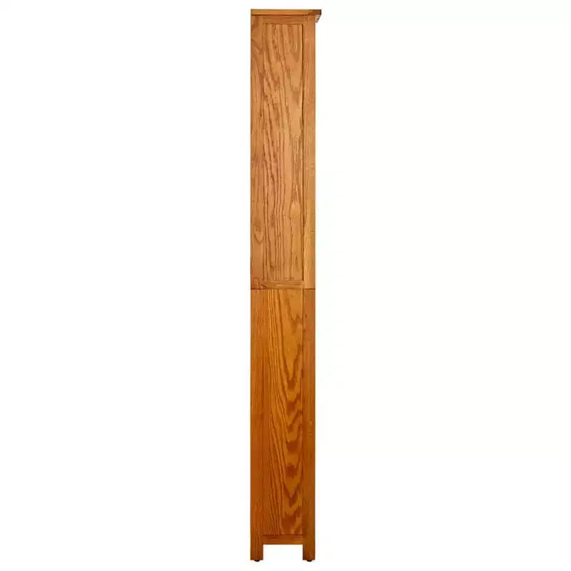 vidaXL Narrow Bookcase Solid Wood Oak Wooden Book Shelf Organizer Multi Sizes