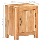 vidaXL Bedside Cabinet 15.7x11.8x19.7 Solid Acacia Wood
