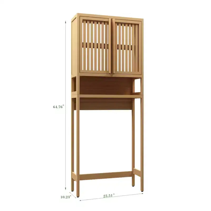 Mobiletto salvaspazio da bagno sopra WC, scaffale WC autoportante con ripiano aperto, organizer da bagno per lavanderia e bagno
