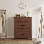 Comodino da camera da letto con 4 cassetti, cassettiera verticale da 88 cm con ampio spazio, cassettiera indipendente in legno per soggiorno e sala da pranzo