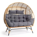 Karl Home | Metal and PE Rattan Double-person Egg Chair