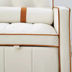 Divano letto estraibile da 55,5 pollici, divano a due posti in velluto, futon moderno a due posti con tasche laterali e letto estraibile