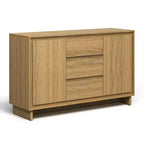 Heynemo Modern Storage Cabinet with 2 Doors, 3 Drawers & Framed Edge Design