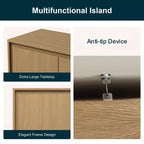 Heynemo Modern Storage Cabinet with 2 Doors, 3 Drawers & Framed Edge Design