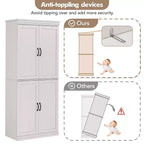 Tall Storage Cabinet, Freestanding Pantry Cabinet with Adjustable Shelves and Doors, 70-Inch Kitchen Cupboard