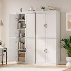 Tall Storage Cabinet, Freestanding Pantry Cabinet with Adjustable Shelves and Doors, 70-Inch Kitchen Cupboard