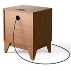KOLIGEY 1 - Comodino a cassetti con stazione di ricarica, tavolino versatile con spazio di archiviazione