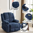 Poltrona reclinabile elettrica per anziani oversize con massaggio vibrante e riscaldamento lombare, reclinazione a 180 gradi, poltrone reclinabili, alzapersona