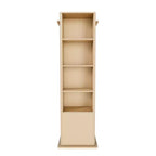 360 Rotating Coat Rack Scaffale Autoportante Appendiabiti Armadietto per Trucco Gioielli Mobile Contenitore con Specchio a Figura Intera, Ganci, Ripiano Aperto -ModernLuxe