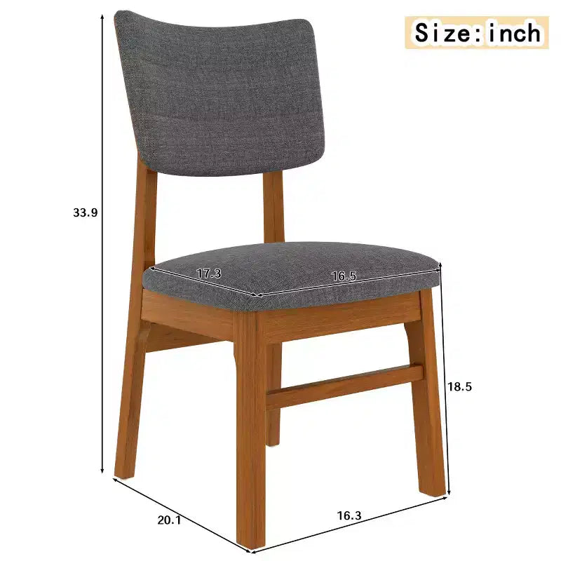 Set di 4 sedie da pranzo imbottite con gambe in legno, sedie da cucina moderne di metà secolo per sala da pranzo, ristorante o soggiorno - Panipeachy