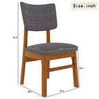 Set di 4 sedie da pranzo imbottite con gambe in legno, sedie da cucina moderne di metà secolo per sala da pranzo, ristorante o soggiorno - Panipeachy