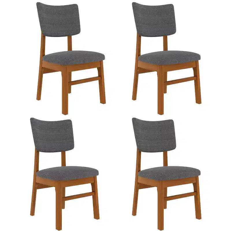 Set di 4 sedie da pranzo imbottite con gambe in legno, sedie da cucina moderne di metà secolo per sala da pranzo, ristorante o soggiorno - Panipeachy