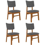 Set di 4 sedie da pranzo imbottite con gambe in legno, sedie da cucina moderne di metà secolo per sala da pranzo, ristorante o soggiorno - Panipeachy