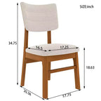 Set di 4 sedie da pranzo imbottite con gambe in legno, sedie da cucina moderne di metà secolo per sala da pranzo, ristorante o soggiorno - Panipeachy