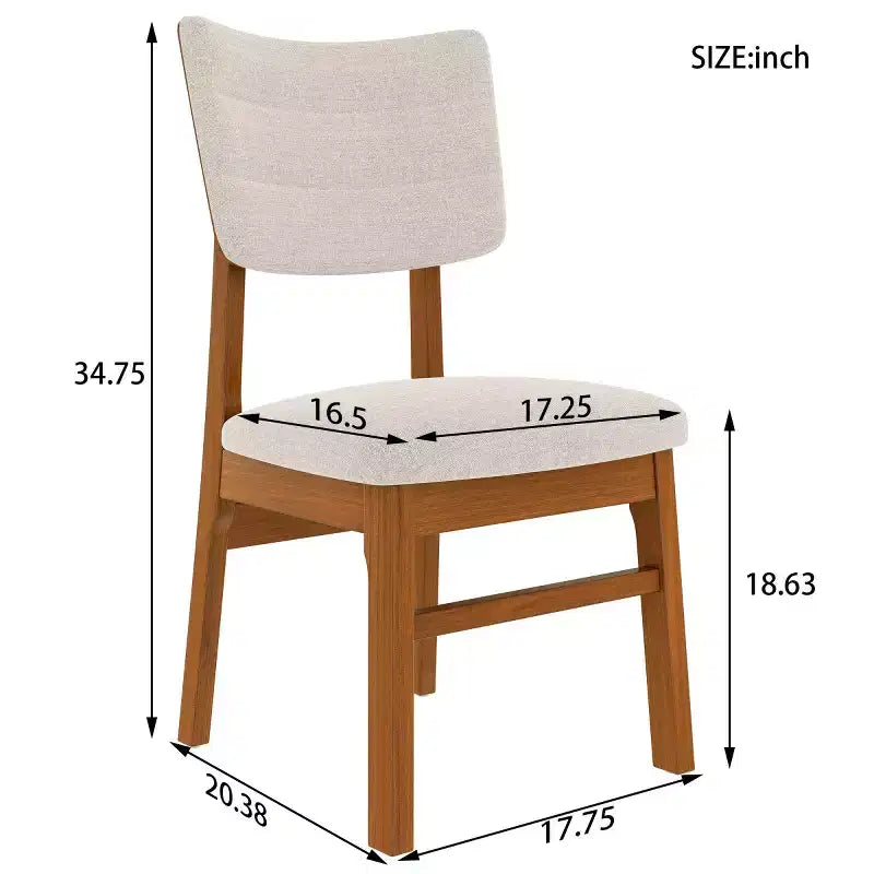 Set di 4 sedie da pranzo imbottite con gambe in legno, sedie da cucina moderne di metà secolo per sala da pranzo, ristorante o soggiorno - Panipeachy